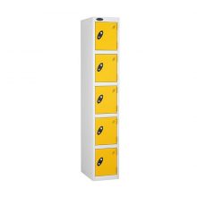Probe-Lockers-Five-Compartment-Yellow