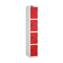 Probe-Lockers-Four-Compartment-Red