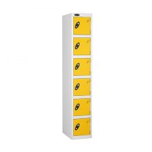 Probe-Lockers-Six-Compartment-Yellow