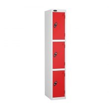 Probe-Lockers-Three-Compartment-Red
