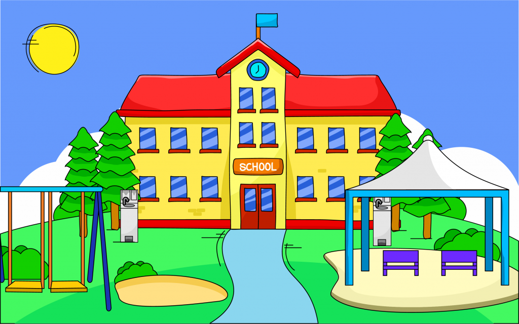 Graphic of school