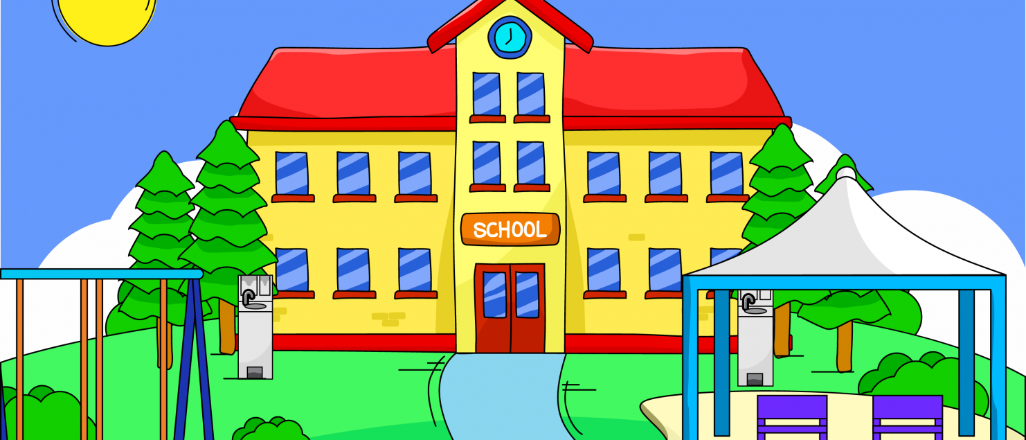 Graphic of school